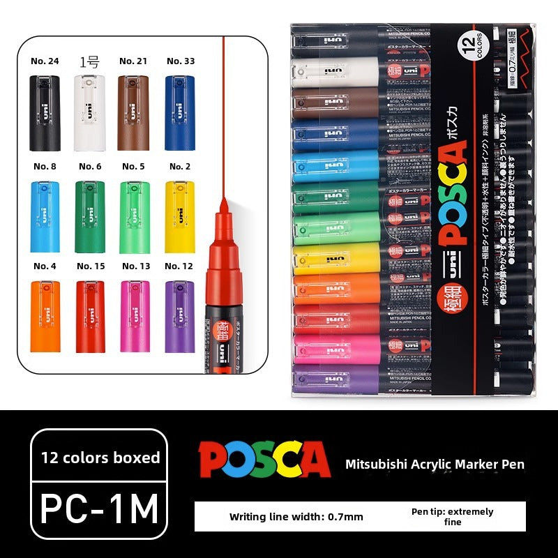 Japan PoscaBox Acrylic Marker Color Set