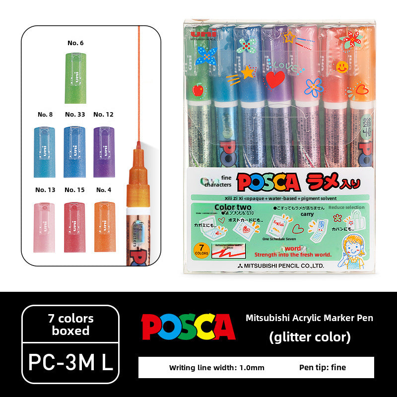 Japan PoscaBox Acrylic Marker Color Set
