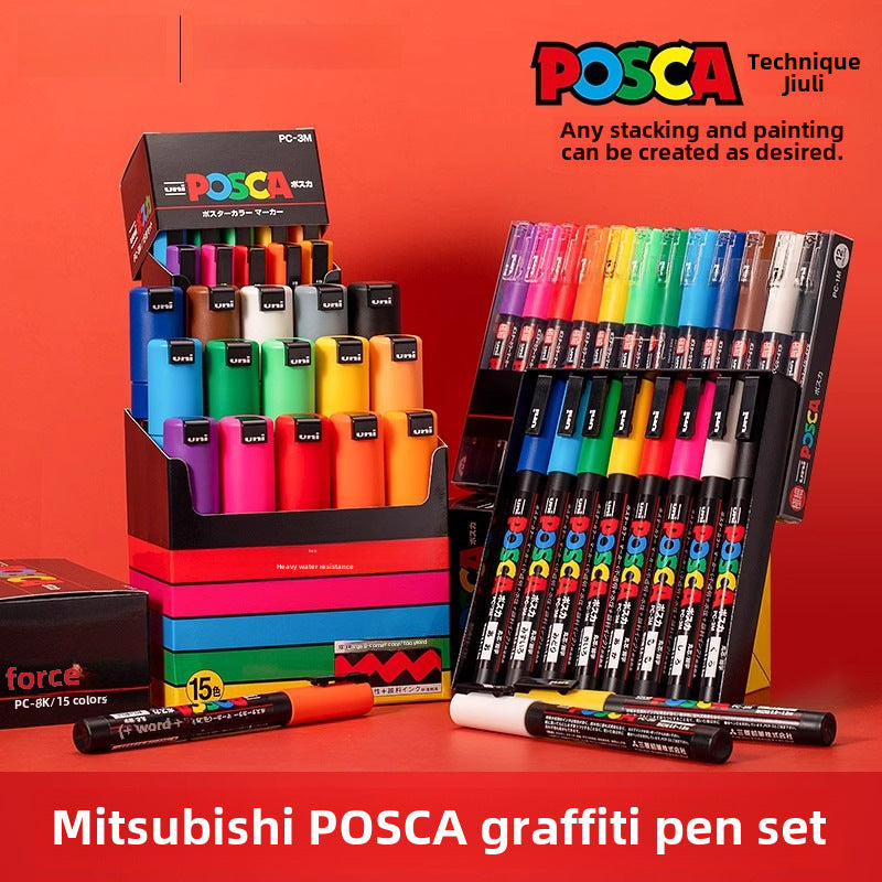Japan PoscaBox Acrylic Marker Color Set
