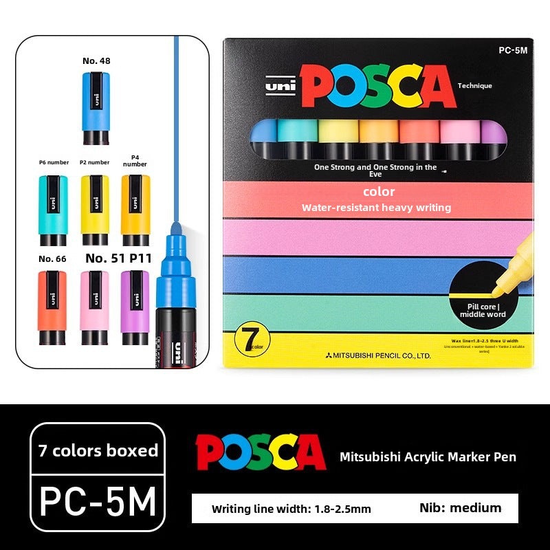 Japan PoscaBox Acrylic Marker Color Set