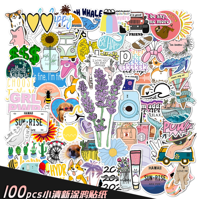 100 Pieces Fresh Graffiti Stickers