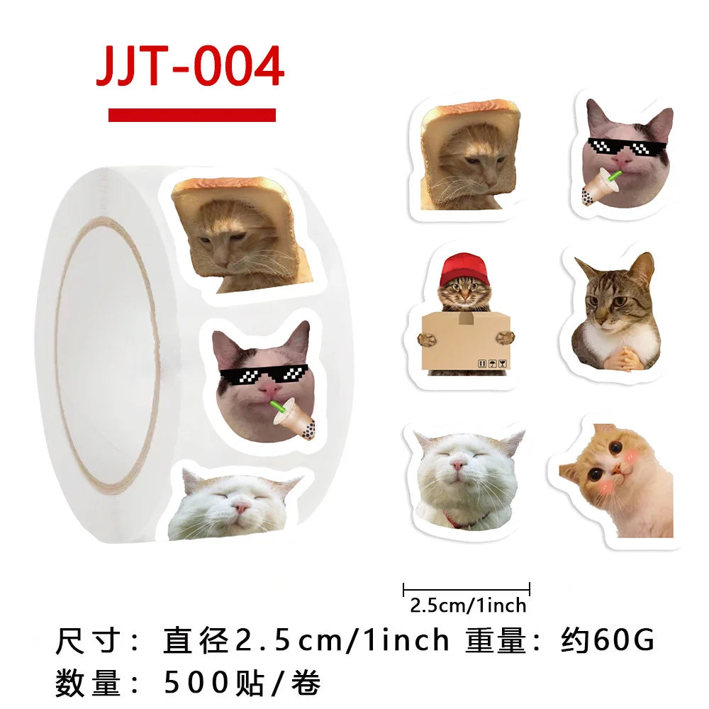 50-500PC Funny Cat Graffiti Cartoon Sticker