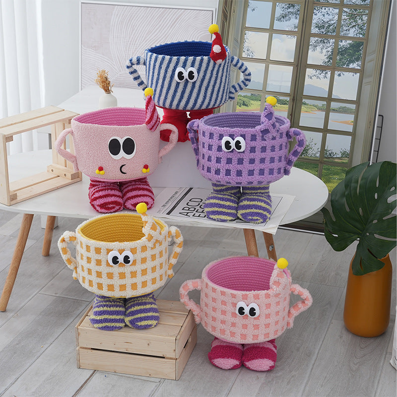 Little Monster Cotton Rope Storage Basket