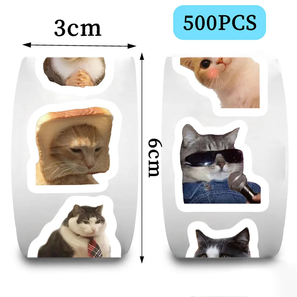 50-500PC Funny Cat Graffiti Cartoon Sticker