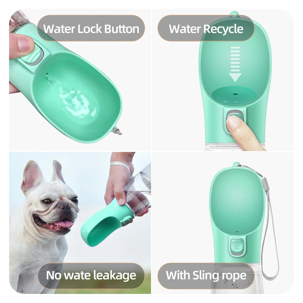 Portable Dog Water Bottle For Small Large Dogs Cat Walking Drinking Bowls